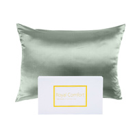 Royal Comfort Mulberry Silk Pillowcase Twin Pack 51x76cm Sage