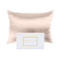 Royal Comfort Mulberry Silk Pillowcase Twin Pack 51x76cm Champagne