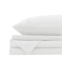Royal Comfort Vintage Washed 100% Cotton King Sheet Set White