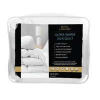 Royal Comfort 800GSM Silk Blend Quilt Queen White Winter