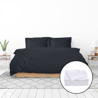 Royal Comfort 1000 Thread Count Bamboo Cotton King Sheet Set - Charcoal