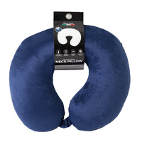 Milano Decor Memory Foam Travel Neck Pillow with Clip - Soft Blue