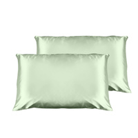 Casa Decor Luxury Satin Pillowcase Twin Pack Sage Green