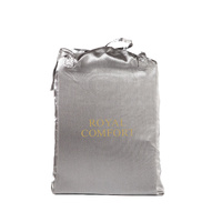 Royal Comfort Satin Sheet Set 3 Piece King Charcoal