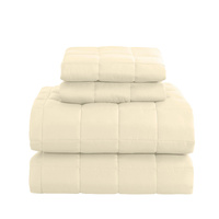 Royal Comfort 3 Piece Coverlet Set Queen Beige Breathable