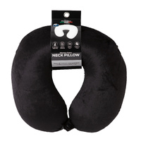 Milano Decor Memory Foam Travel Neck Pillow With Clip Black