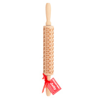 Bread and Butter Laser Etch Wooden Rolling Pin Fairisle