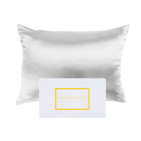 Royal Comfort Mulberry Silk Pillowcase Twin Pack Silver