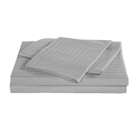 Kensington 1200TC Egyptian Cotton Sheet Set Queen Silver Stripe
