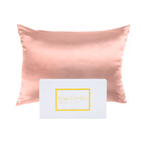 Royal Comfort Mulberry Silk Hypoallergenic Pillowcase Twin Pack Blush