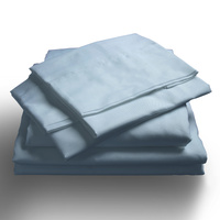 Royal Comfort 1000TC Hotel Grade Bamboo Cotton Sheets Set King Blue Fog