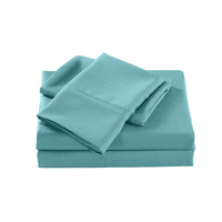 Royal Comfort 2000 Thread Count Bamboo Cooling Sheet Set Double Aqua