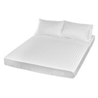 Royal Comfort 1200TC Damask Cotton Blend Sateen Sheet Set Queen White