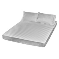 Royal Comfort 1200TC Damask Cotton Blend Sateen Sheet Set Queen Silver