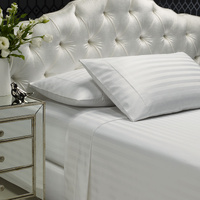 Royal Comfort 1200TC Damask Cotton Blend Sateen Sheet Set King White