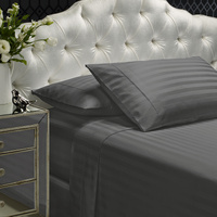 Royal Comfort 1200TC Damask Cotton Blend Sateen Sheet Set King Charcoal