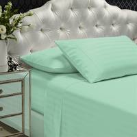 Royal Comfort 1200TC Damask Stripe Cotton Blend Sheet Set King Mist