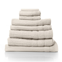 Royal Comfort Eden Egyptian Cotton 600GSM 8 Piece Towel Set Beige