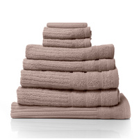 Royal Comfort Eden Egyptian Cotton 600GSM 8 Piece Towel Set Rose