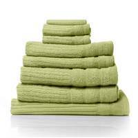 Royal Comfort Eden Egyptian Cotton 600GSM 8 Piece Towel Set Spearmint