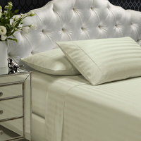 Royal Comfort 1200TC Damask Cotton Sateen Sheet Set King Pebble