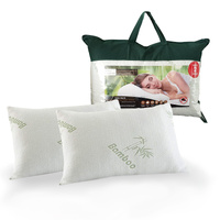 Royal Comfort Bamboo Memory Foam Pillow Twin Pack Hypoallergenic