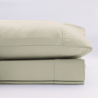 Renee Taylor 1500 Thread Count Cotton Blend Flat & Fitted Sheet Set King Ivory