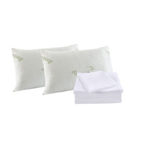 Royal Comfort Bamboo Sheet Set 1000TC + Pillows - Queen White