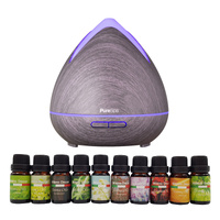 Purespa Aroma Diffuser Humidifier Set with 10 Essential Oils - Violet