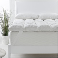 Royal Comfort 1800GSM Duck Feather Topper 1000GSM 2 Pillows King White