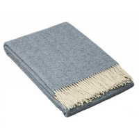Codu Hampton Throw Merino Wool Blend Blue