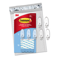 Command Medium Clear Oval Hooks Value Pack - 7 Hooks 12 Strips