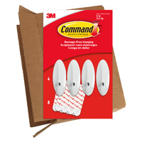 Command Large Wire Hooks Value Pack - 4 Hooks