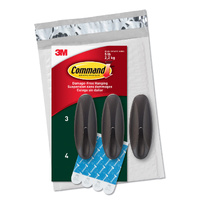 Command Outdoor Metallic Bronze Hooks - 3 Hooks 4 Strips