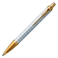 PARKER IM Premium Ballpoint Pen Pearl Gold Trim