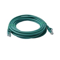 8WARE Cat6a UTP Ethernet Cable 10m Snagless Green