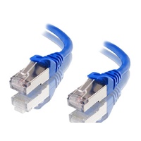 ASTROTEK CAT6A Shielded Cable 0.5m Blue S/FTP 10GbE