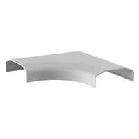 BRATECK Plastic Cable Cover L-Shape Joint White ABS