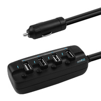 mbeat 4 Port 40W USB Car Charger Rapid Fast Charging