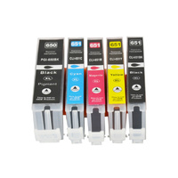 Canon PGI-650XL CLI-651XL Compatible Ink Cartridge Set of 5