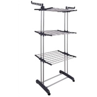 3 Tier Foldable Clothes Drying Rack Laundry with Hangers