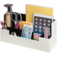 White Desk Supplies Office Organizer Caddy Storage