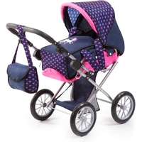 Baby Doll City Star Pram in Polka Dots, Blue and Pink