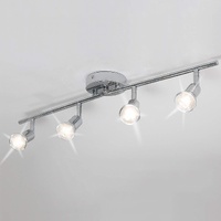 VIKUS Modern 4 Light LED Track Lighting Kit Chrome