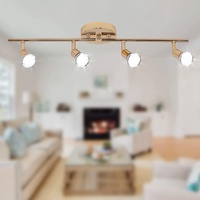 VIKUS Modern 4-Light Track Lighting Kit LED Gold