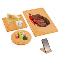 CARLA HOME 3 Piece Bamboo Cutting Board Set with Juice Groove