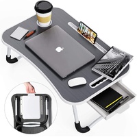 CARLA HOME Laptop Bed Desk with Storage & Foldable Legs