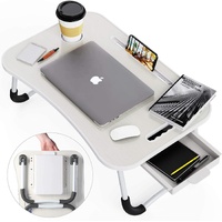 CARLA HOME Laptop Bed Desk with Storage & Foldable Legs