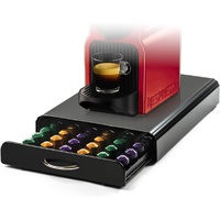 CARLA HOME Coffee Pods Holder Storage Drawer 60 Nespresso Pods Black