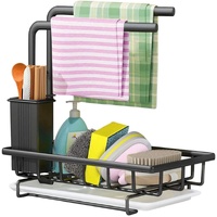 CARLA HOME Sink Caddy Sponge Holder with Drain Tray
